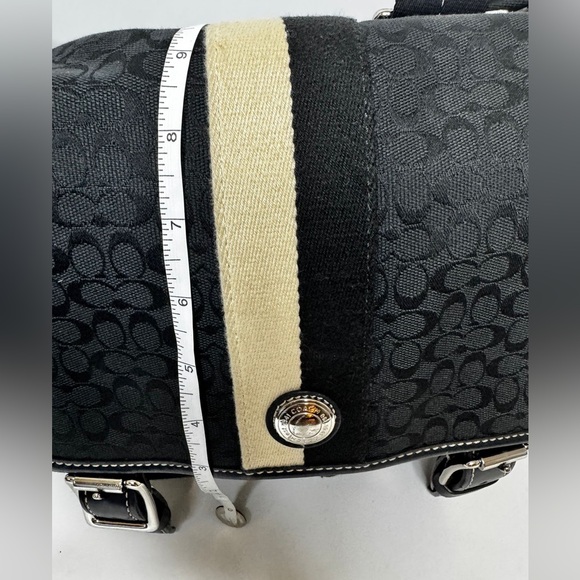 Coach Signature Crossbody Voyager Messenger Jacquard Bag Black - Picture 15 of 16